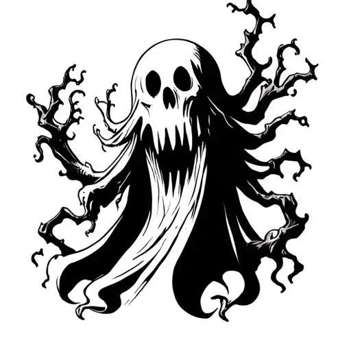 A Ghost Black And White