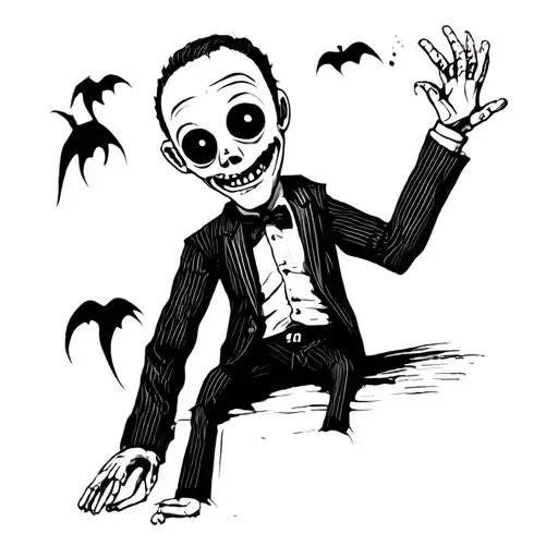 A Haunted Ventriloquist Dummy Black And White