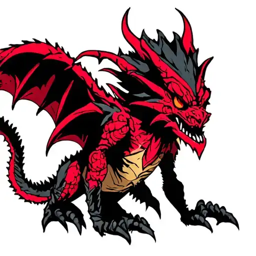 A Fantast Creature Black And Red