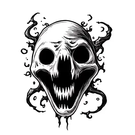 A Terrifying Ghost In Black And White