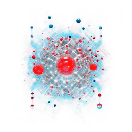 Chemistry Abstraction In Red And Black Colors