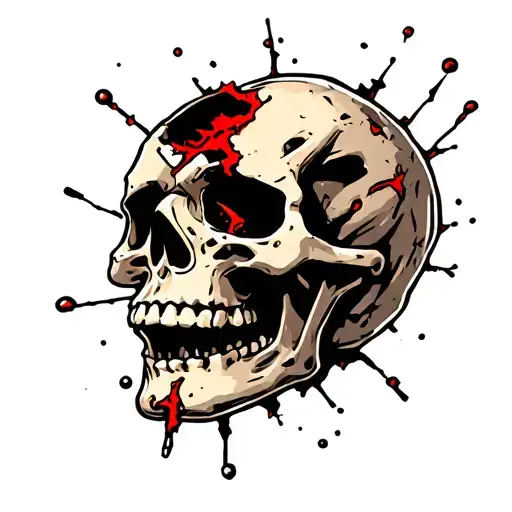 A Destroyed Skeleton Skull