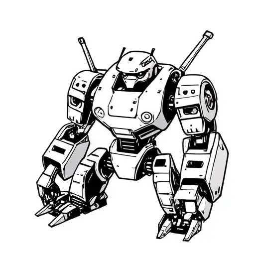 A Robot Black And White