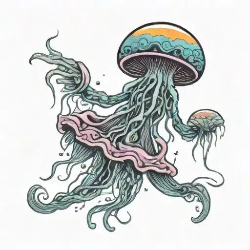 A Cosmic Jellyfish Dancing To Electronic Music