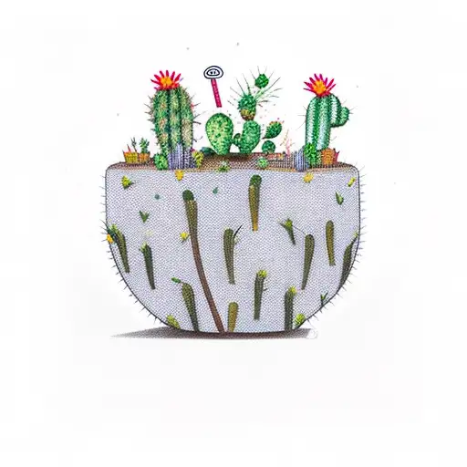 Cactus Made Out Of Cake Smoking A Cigarette