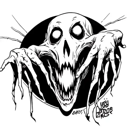 A Terrifying Ghost In Black And White