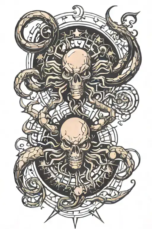 Cancer Zodiac Symbols Incorporated Within Soule