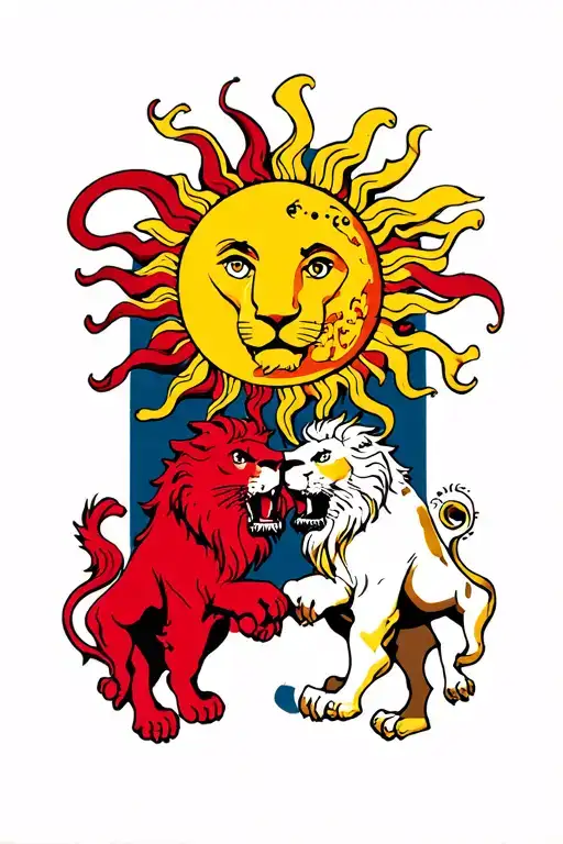 2 Moon And Sun Lions Opposition