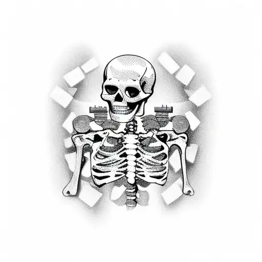 Skeleton With Typewriter