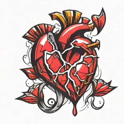 Broken Heart Shaped Ruby