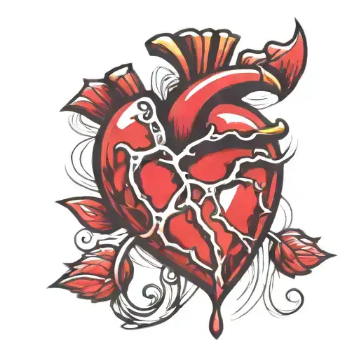 Broken Heart Shaped Ruby