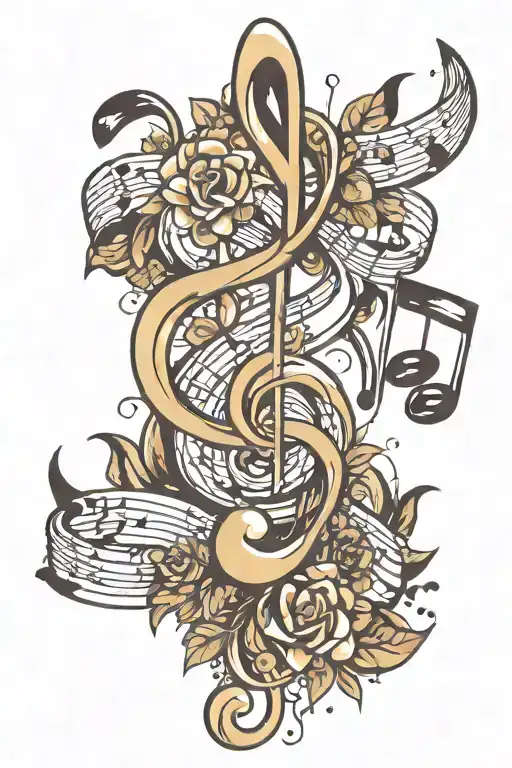 Music Note Intertwined
