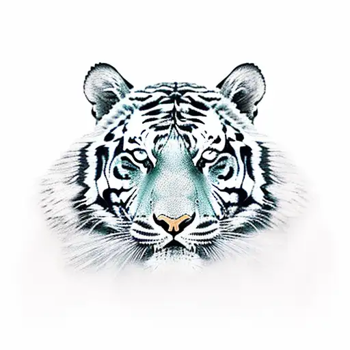 Tiger Head In Jungle