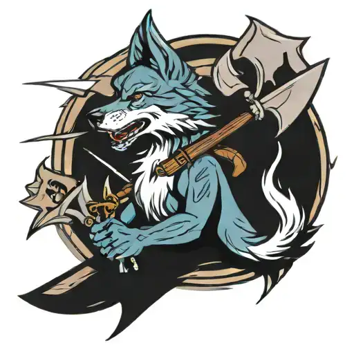 Wolf And Axe