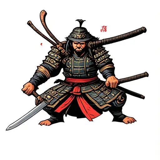 Samurai With A Katana