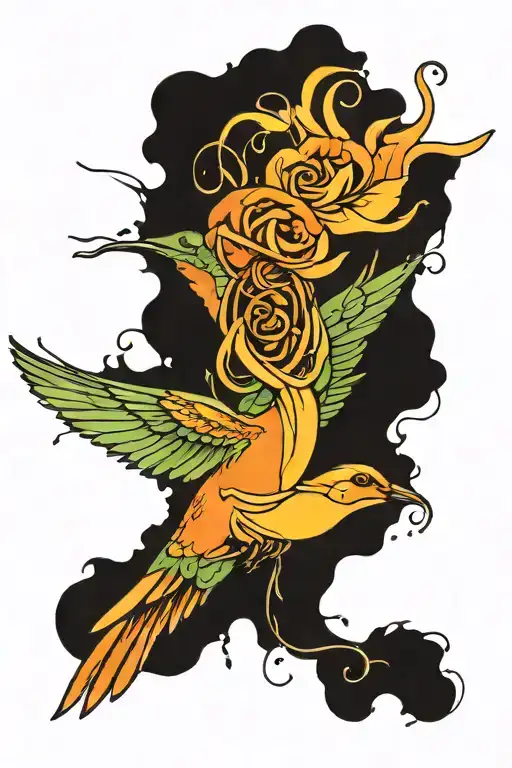 Humming Bird That Is Humming With Music Coming Out