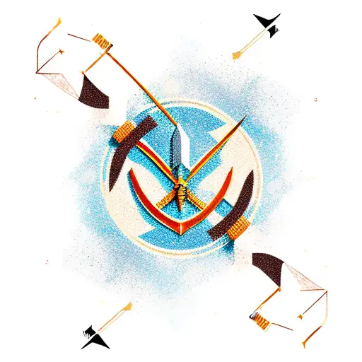 Sagittarius Arrow Minimalist With Effects