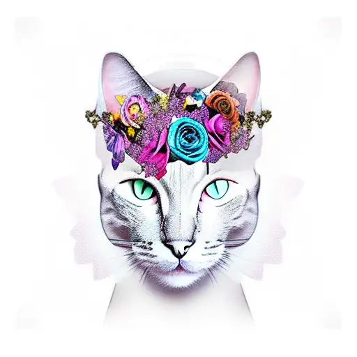 Cat Ears With Flower Crown