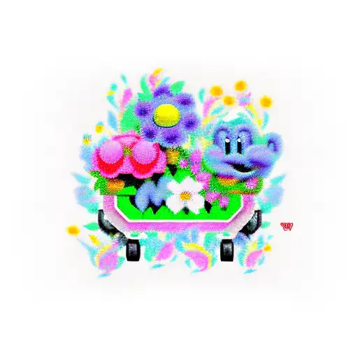 Flower Monster Mario Cart