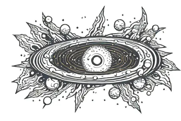 A Black Hole With Stars Being Consumed