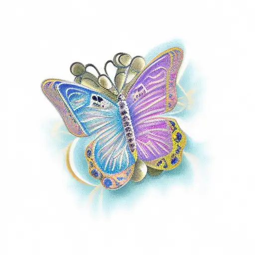 Roman Numbers And Butterfly