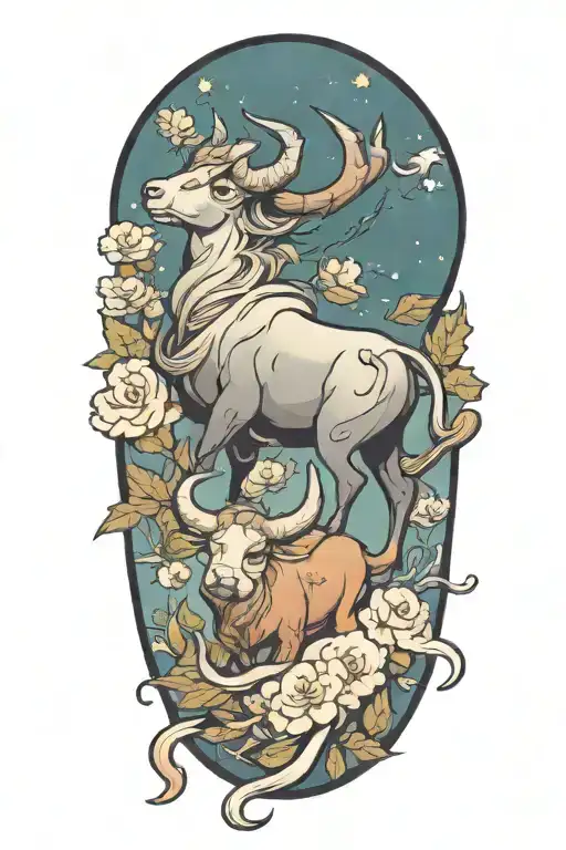 Taurus Zodiac Sign In The Sky And Forest