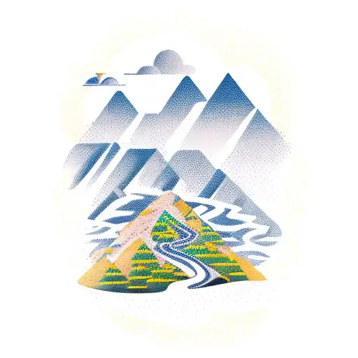 A Trail Winding Through A Mountain Range With A Runner In The Foreground