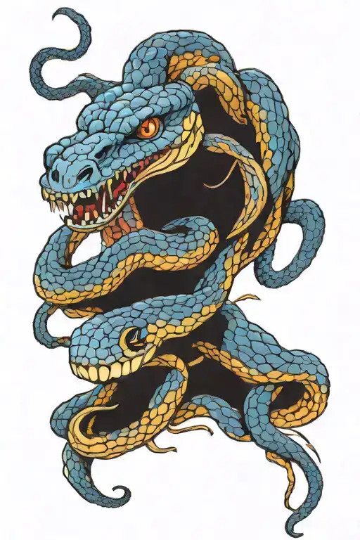 Blue Viper Snake Sleeve