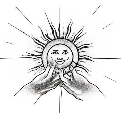 Hands Holding A Sun