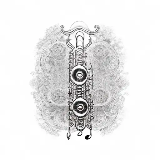 Ornamented Flute With Other Music Elements