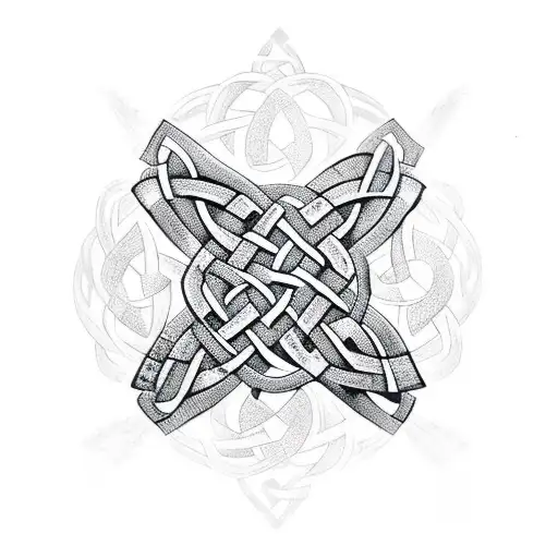 Raven With A Irish Celtic Knot