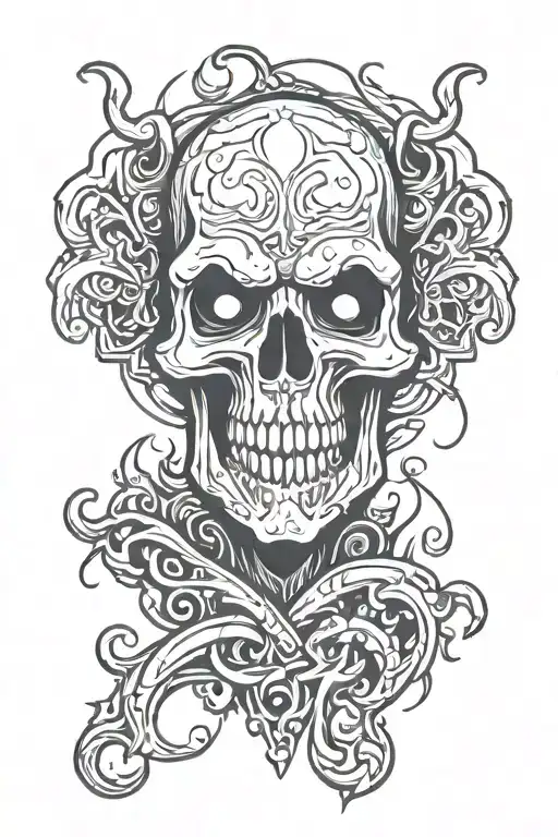 Skull Fear Ghost Face