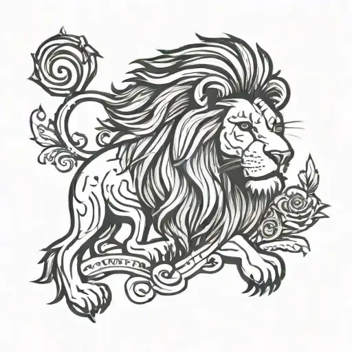 Lion With Name Andrea