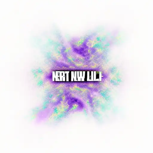 Text Saying Fighting Ever Fighting In Front Of A Purple Nebulous Background