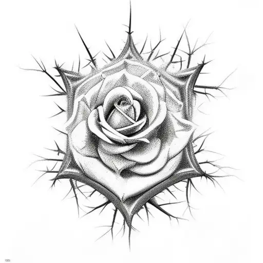 Crown Made With Thorns And Roses