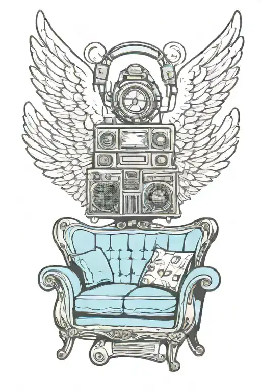 Sofa With Angel Wings With Radio