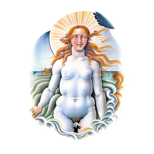 Boticelli's Birth Of Venus As A Man