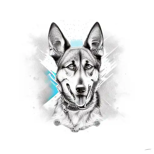 Malinois Dog With A Women