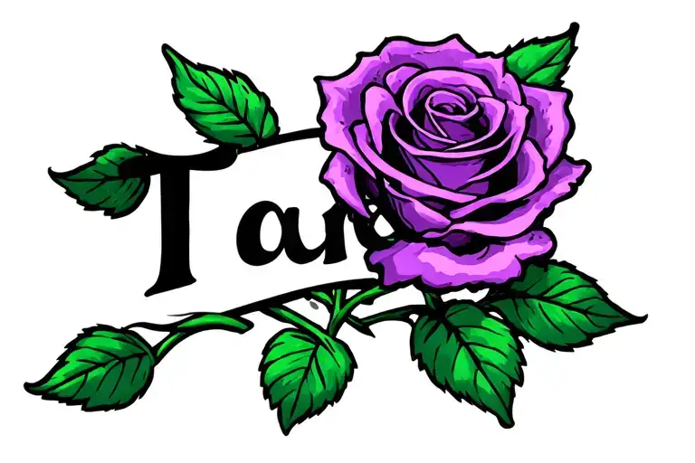 A Purple Rose With The Name Tara In It