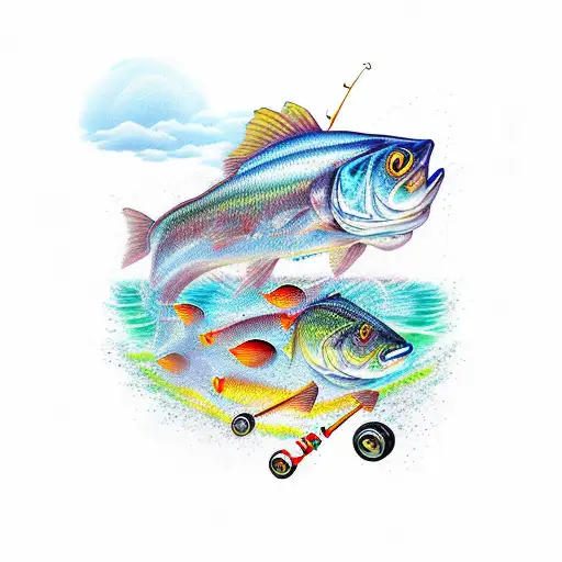 Fishing Dad And Children