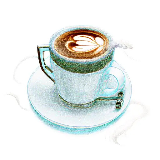 A Steaming Cup Of Coffee With A Customer Service Headset Wrapped Around It