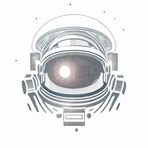 An Astronaut In Space But Their Helmet Visor Is A Disco Ball