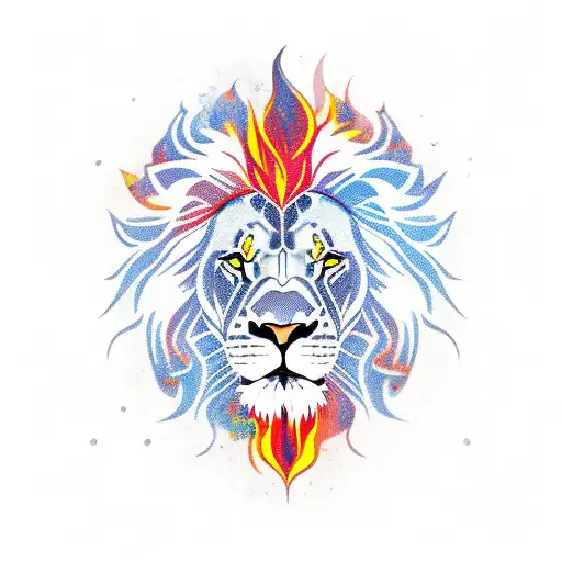 Lion On Fire