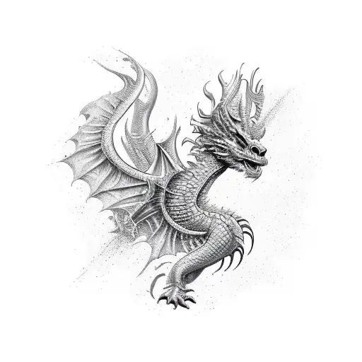 Dragon With Head Of A Peacock