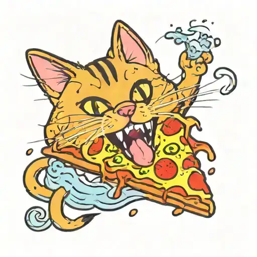 Cat Pizza Slice