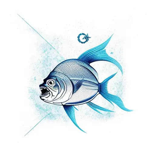 Pisces Horoscope With A Gold Fish And A Piranha
