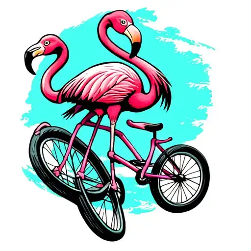 Flamingo On A Unicycle