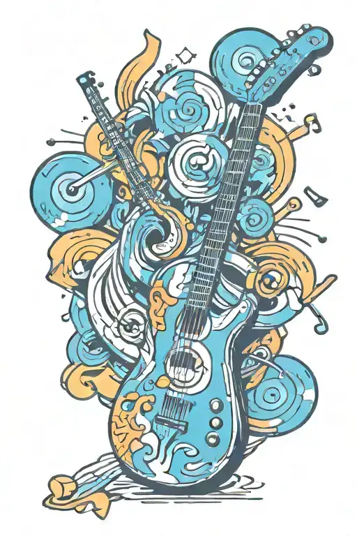 Music Notes And Instruments