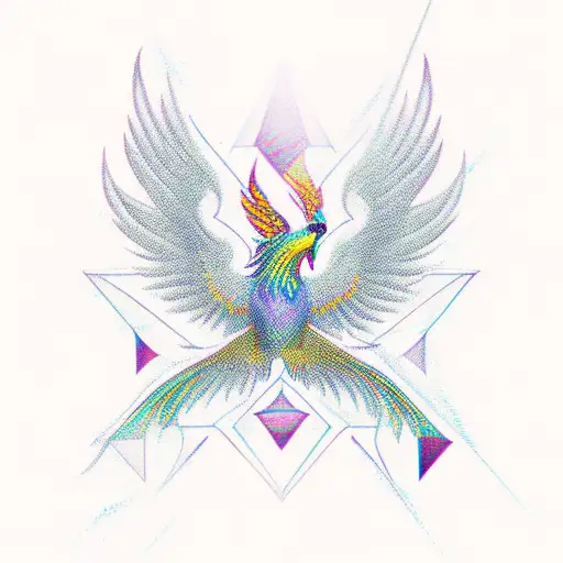 Phoenix With Sacret Geometry