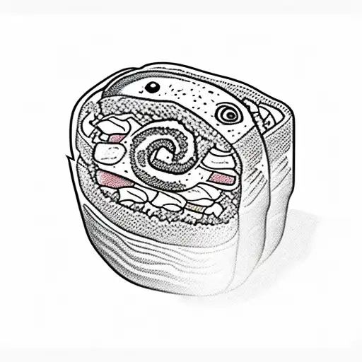 Cartoon California Sushi Roll